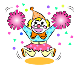 Clown & enjoyable friends sticker #527253