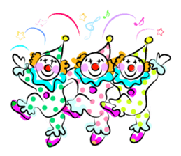 Clown & enjoyable friends sticker #527254