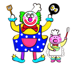 Clown & enjoyable friends sticker #527258
