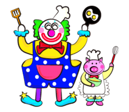 Clown & enjoyable friends sticker #527258