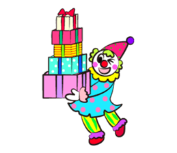Clown & enjoyable friends sticker #527261