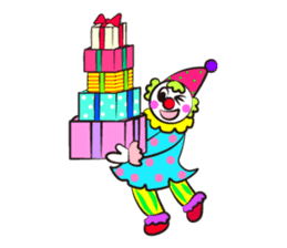 Clown & enjoyable friends sticker #527261