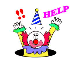 Clown & enjoyable friends sticker #527262