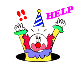 Clown & enjoyable friends sticker #527262
