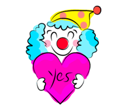 Clown & enjoyable friends sticker #527264