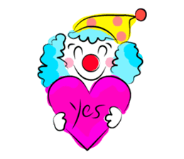 Clown & enjoyable friends sticker #527264