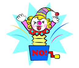 Clown & enjoyable friends sticker #527265