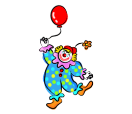 Clown & enjoyable friends sticker #527271