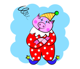 Clown & enjoyable friends sticker #527273