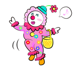 Clown & enjoyable friends sticker #527275