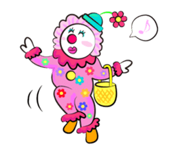 Clown & enjoyable friends sticker #527275