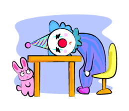 Clown & enjoyable friends sticker #527280