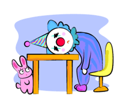 Clown & enjoyable friends sticker #527280