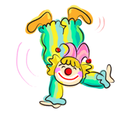 Clown & enjoyable friends sticker #527283