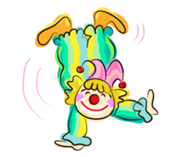 Clown & enjoyable friends sticker #527283