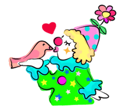 Clown & enjoyable friends sticker #527285