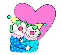 Clown & enjoyable friends sticker #527286