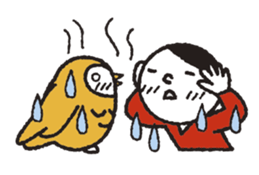 Nakanishi-kun and owl 2 sticker #528052