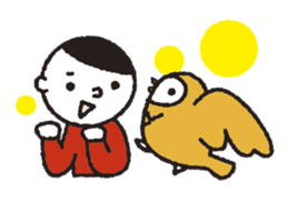 Nakanishi-kun and owl 2 sticker #528056