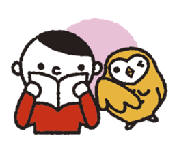 Nakanishi-kun and owl 2 sticker #528068