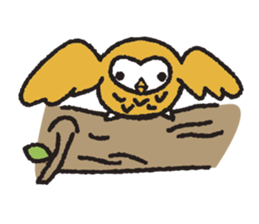 Nakanishi-kun and owl 2 sticker #528086