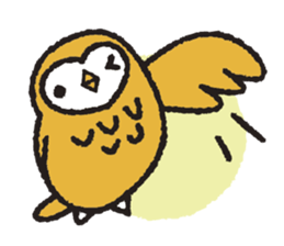 Nakanishi-kun and owl 2 sticker #528088