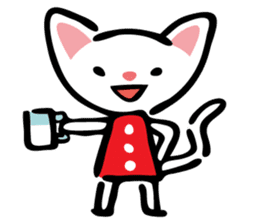 Mimillie the white kitten sticker #529740