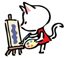 Mimillie the white kitten sticker #529751