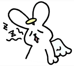 The angel of a rabbit sticker #529838