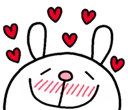 rabbit heart sticker #531171