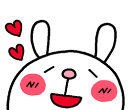rabbit heart sticker #531174