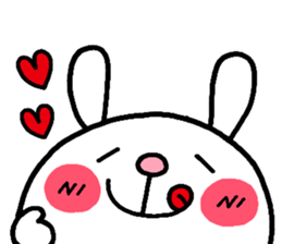 rabbit heart sticker #531177