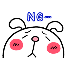 rabbit heart sticker #531187