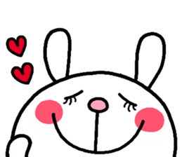 rabbit heart sticker #531191