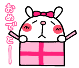 rabbit heart sticker #531193