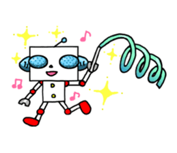 Playful robot-made in Japan sticker #531484