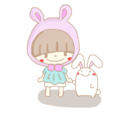 The Bunny Girl and her Little Bunny sticker #532602