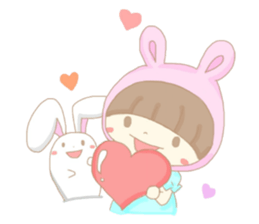 The Bunny Girl and her Little Bunny sticker #532611