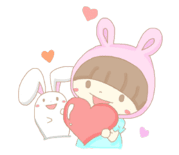 The Bunny Girl and her Little Bunny sticker #532611