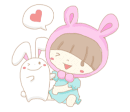 The Bunny Girl and her Little Bunny sticker #532627