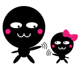 kuromaru&kuroko World version sticker #533877