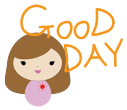 curly hair girl sticker #535075