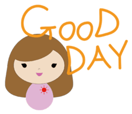 curly hair girl sticker #535075