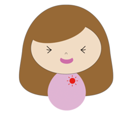 curly hair girl sticker #535080