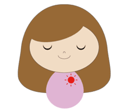 curly hair girl sticker #535083