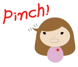 curly hair girl sticker #535090