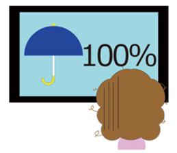 curly hair girl sticker #535108