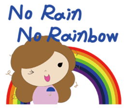 curly hair girl sticker #535113