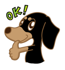 Dachs named Lucky sticker #535236