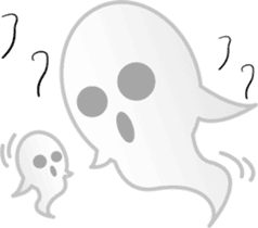 Transparent ghost sticker #535594